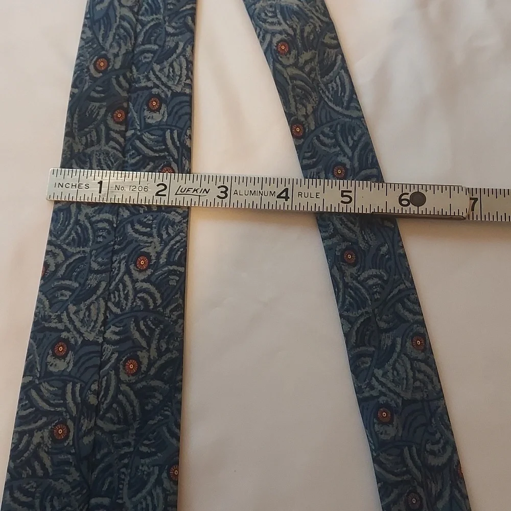 Vintage sherick fashion Paris tie blue orange